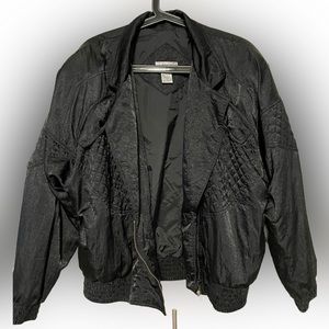 Vintage LAVON Bomber Jacket - Black Sheen